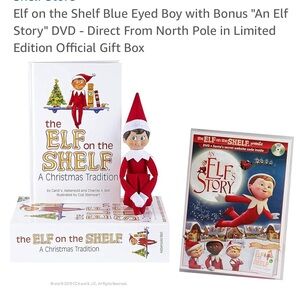 Elf on the Shelf Blue Eyed Boy Bonus "An Elf Story" DVD Limited Edition Gift Box